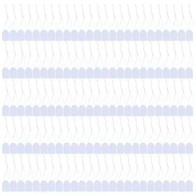 Produktbild von Preisetiketten - 200 Stück Papier Etiketten mit Schnur - 22 x 35 mm