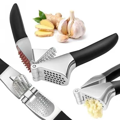 Knoblauchpresse aus Zink, spülmaschinengeeignet