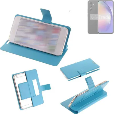 Produktbild von K-S-Trade Schutzhülle Handyhülle kompatibel mit Samsung Galaxy A54 5G Flip cover Handy case Smartphone Klapphülle blau