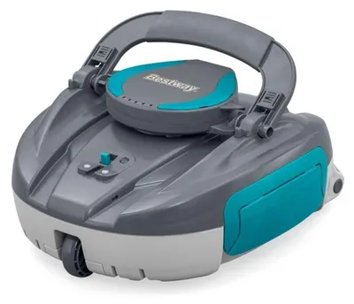 Produktbild von BESTWAY Agate Akku-Poolreinigungsroboter für Flachbodenbecken bis 15 m², grau, kabellos, USB-Ladung