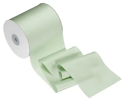 Satinband 10 cm x 25 m, hellgrün, doppelseitig, Polyester
