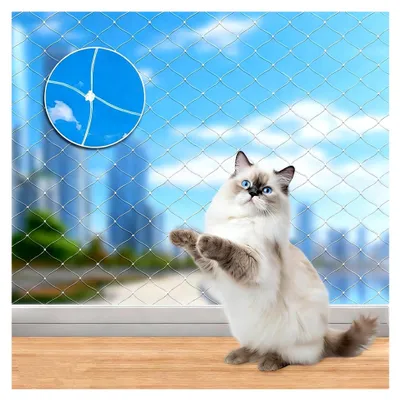 Produktbild von Katzennetz für Balkon, 10x3m, UV-beständig, Bissfest und Reißfest - Katzenschutznetz für Fenster, Terrasse, Balkon inklusive Befestigungsset