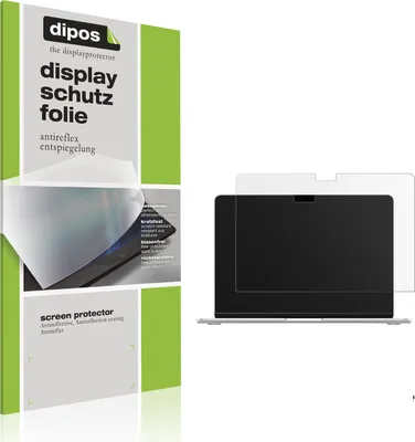 Produktbild von 2x Schutzfolie für Apple MacBook Air 13 Zoll M4 2025 matt Displayschutzfolie Folie Display Schutz dipos