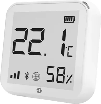 Immagine prodotto di Shelly PLUS H&T Wi-Fi + Bluetooth Sensore di umidità e temperatura con display e-paper (bianco)