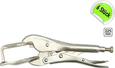 Produktbild von Gripzangen Set 6-teilig 250 mm mit Schnelllösehebel, Einhandbedienung und hohem Spanndruck