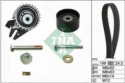 Produktbild von INA Zahnriemensatz für Alfa Romeo Fiat Cadillac Opel Saab Suzuki