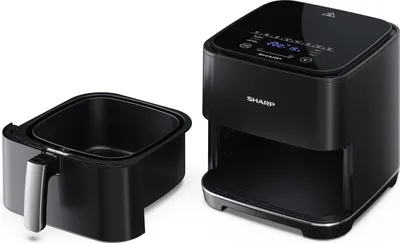 Obrázok produktu pre Sharp AF-GS552AE-B, Teplovzdušná fritéza, 5,5 L, Samostarný, Čierna, Strieborná, Dotyk, Samostatný