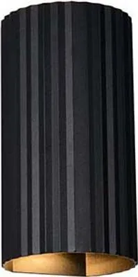 Image de Applique murale, métal, noir, GU10, 2 flammes, H 18 cm