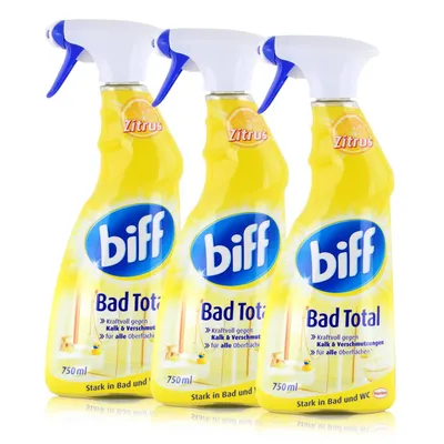 Produktbild von Biff Bad Total Zitrus 750ml - Kraftvoll gegen Kalk (3er Pack)