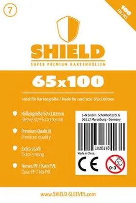 Produktbild von Shield 7 - 100 Super Premium Kartenhüllen für Kartengröße 65 x 100 mm