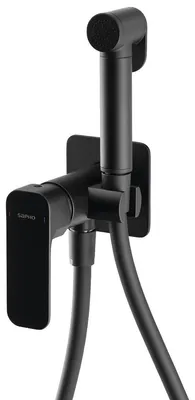 Produktbild von Sapho SPY Unterputz-Armatur mit WC-Handbrause, schwarz matt
