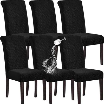 Produktbild von Famanu Stuhlbezug 100% Wasserdicht - Schwarz, Set von 6