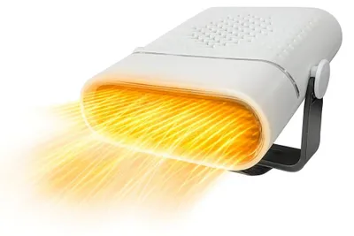 Obrázok produktu pre TurboHeat™ 12V ohrievač do auta - rýchly ohrievač do auta | Prenosný ohrievač s ventilátorom: biely