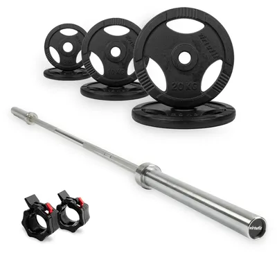 Zdjęcie produktu dla VirtuFit Zestaw olimpijski żeliwny 90 kg