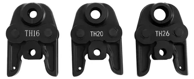 Produktbild von PEX Presszangenset - 3-Backen Kupferrohr-Presszange - Schwerlast - Profi-Qualität - Für SHK/HVAC - Rohrfitting-Montageset - Schwarz