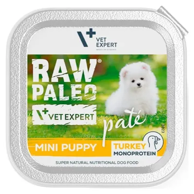 Zdjęcie produktu dla Mokra karma dla psa VetExpert Raw Paleo Indyk Pate Mini Puppy 150g