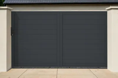 Produktbild von Schiebetor aus aluminium 4m EIGER H.180cm grau