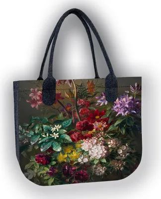 Produktbild von ARCO DESIGN Filztasche Handtasche Lady XL Bouquet 42 x 35 cm
