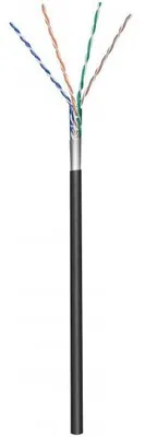 Produktbild von CAT5e Outdoor Netzwerkkabel, F/UTP, AWG 24/1 (Starrleiter), 100 Meter, Schwarz, CCA