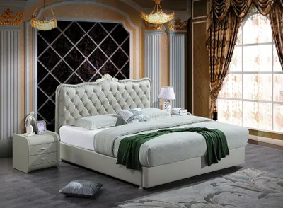 Produktbild von Doppelbett Schlafzimmer Betten Luxus Möbel Doppel Bett Chesterfield Barock Stil