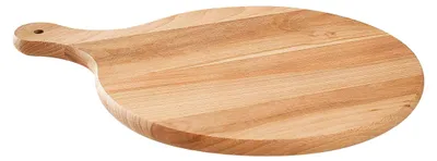 Runde Pizzaboard aus Buchenholz, 30 cm, mit Handgriff