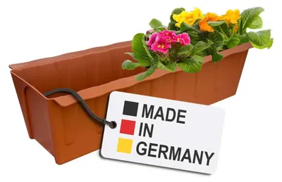 Image de BURI Jardinière pour palettes Euro | 37,3cm terre cuite | Jardinière pour palette Euro | Jardinière de balcon | Pot de fleurs | en plastique solide | Germany