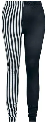 Produktbild von RED by EMP Damen schwarz/weiße Leggings in Streifen Optik XXL