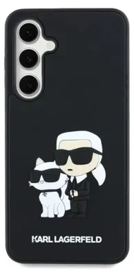 Produktbild von Karl Lagerfeld KLHCS24FE3DRKCNK S24 FE S721 black/black hardcase 3D Rubber Karl&Choupette Schutzhülle