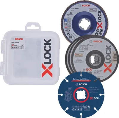 Image de Coffret de disques et plateau à lamelles BOSCH Professional 2608619374 X-LOCK 125 mm Carbide Multi Wheel (5 pièces)