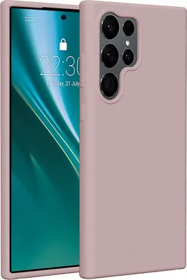 Produktbild von Etteri Silikonhülle für Samsung Galaxy S23 Ultra Handyhüllen Hellrosa