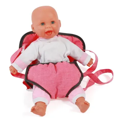 Produktbild von Puppen-Tragegurt, Melange anthrazit-pink