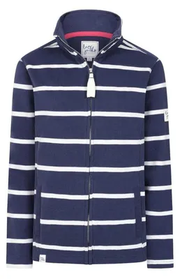 Produktbild von Lazy Jacks - Sweatshirt für Damen, Durchgehender Reißverschluss LJ532 (34 DE) (Weiß)