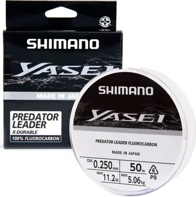 Produktbild von Shimano Fishing Yasei Predator Fluorocarbon Clear 0,25 mm 50 m 5,06 kg Angelleine