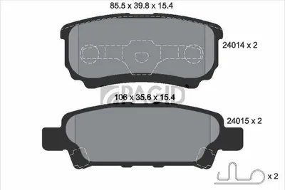 Produktbild von PAGID Bremsbeläge Satz Hinten Bremsklötze für MITSUBISHI Lancer VIII Schrägheck (CXA) T1395N