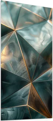 Produktbild von Glasbild 55x110cm in XXL für Wohnzimmer, Schlafzimmer Motiv Kunstvolle Geometrie