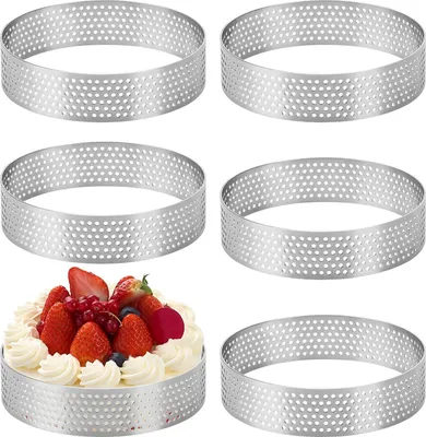 Produktbild von Backringe für Muffins - Crumpet Ringe - 6 Stück - Edelstahl - Ø 8 cm