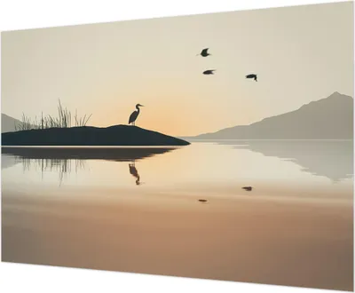 Produktbild von Wandtapete - Dekorative Tapete für Wohnzimmer - Tapetenfolie für Wanddekoration - 208x146 cm - Morgenstille