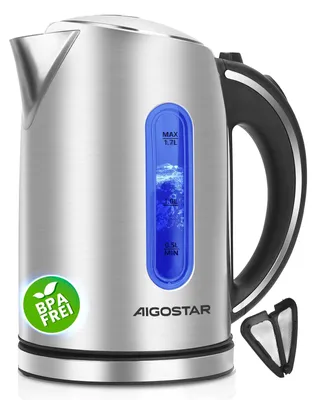 Edelstahl-Wasserkocher 1,7 L, 2200 W, LED, BPA-frei