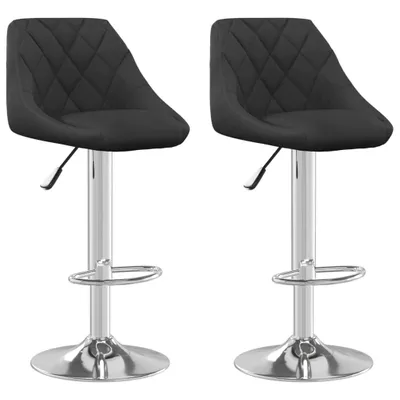 Produktbild von vidaXL Barhocker 2 Stk. Schwarz Samt