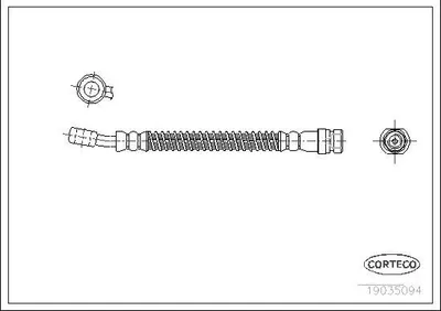 Produktbild von CORTECO 19035094 Bremsschlauch für HYUNDAI ATOS (MX)