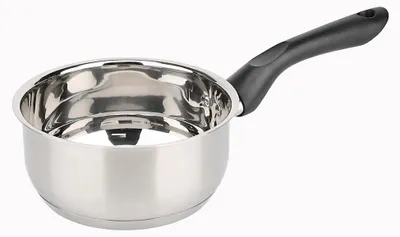 Stahlkochtopf Ø 14 cm, Edelstahl, Induktion, Dreifachboden