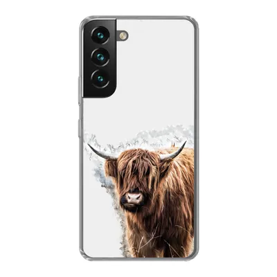 Produktbild von MuchoWow® Handyhülle Schutzhülle Hülle für Samsung Galaxy S22 Schottischer Highlander - Farbe - Grau Silikon Softcase Handy Hülle - Mobiltelefonhülle