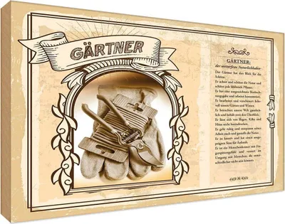 Produktbild von vianmo Holzschild 12x18 cm Gärtner Beruf Arbeit