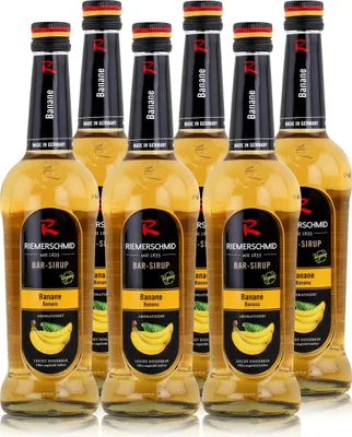 Produktbild von Riemerschmid Bar-Sirup Banane 0,7L - Cocktails Milchshakes (6er Pack)
