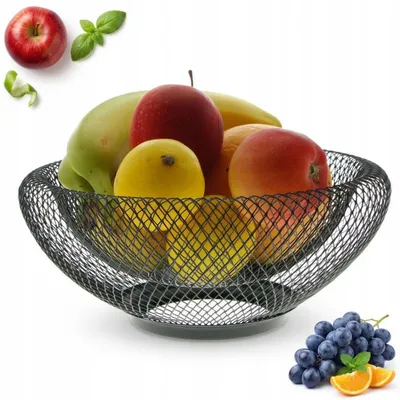 Produktbild von Sokomedica Obstkorb Metall Draht Korb Schwarz 25 cm