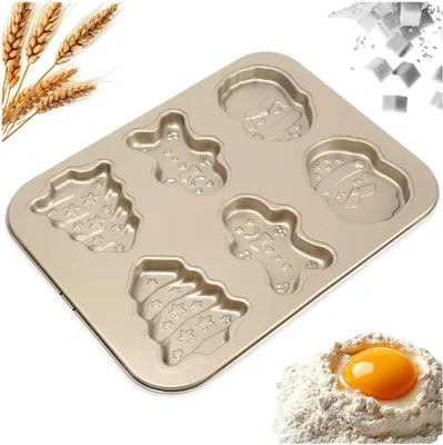 Produktbild von Weihnachtskuchenform aus Stahl 35x26,5cm