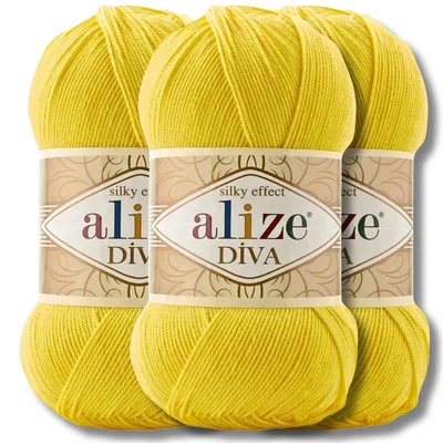 Immagine prodotto di Alize 3x 100 g Lana Diva, tinta unita, uncinetto, lavoro a maglia (110)
