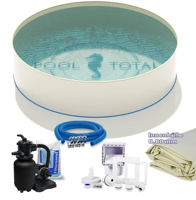Produktbild von Pool-Set Karibik mit sandfarbener Innenfolie TOP+ 3,50 x 1,35m Folie 0,8mm