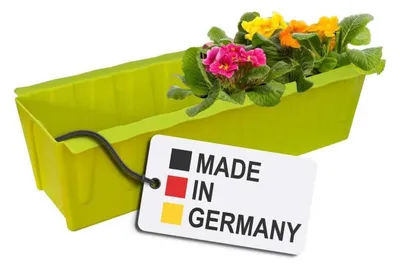 Produktbild von BURI Euro-Paletten Blumenkasten | 37,3cm Hellgrün | Pflanzkasten für Europalette Palette | Balkonkasten | Blumentopf | aus stabilen Kunststoff | Germany
