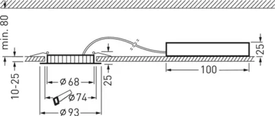 Produktbild von Trilux 6864540, Einbaustrahler, LED, 8 W, 4000 K, 450 lm, Weiß
